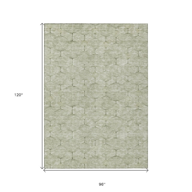 HomeRoots Geometric Transitional Rectangle Outdoor Rug