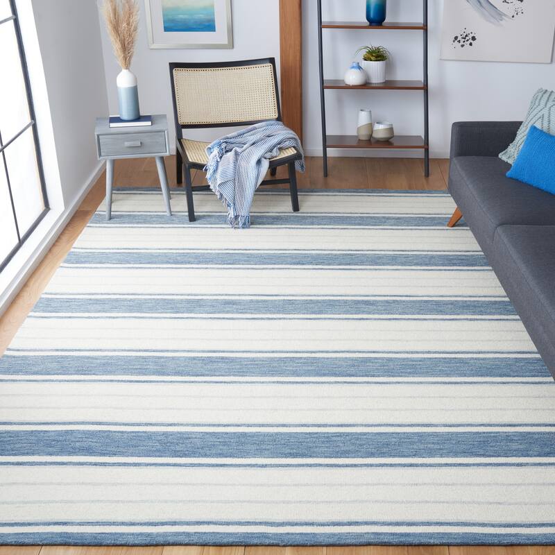 SAFAVIEH Handmade Metro Kaname Stripe Wool Rug