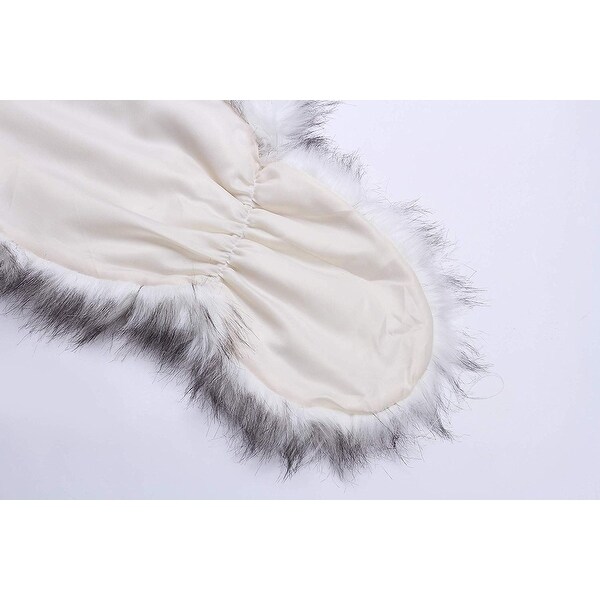 caracilia faux fur shawl wrap