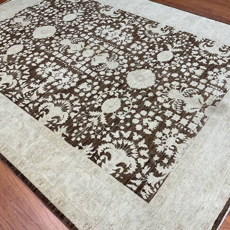 HERAT ORIENTAL Handmade Oushak Wool Rug - 6' x 8'4"