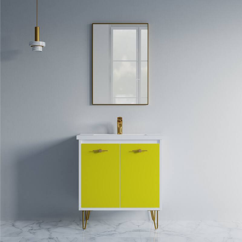 Kennan 30" Single Bathroom Vanity Set with V Legs