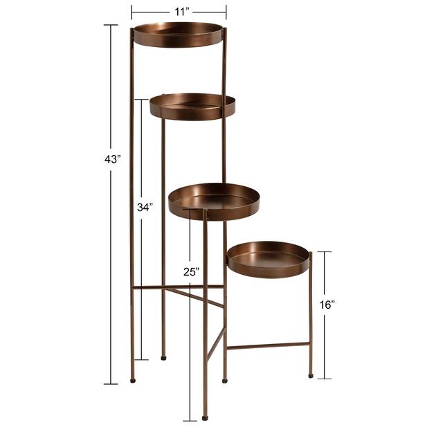 Kate and Laurel Finn Metal Multi Level Plant Stand