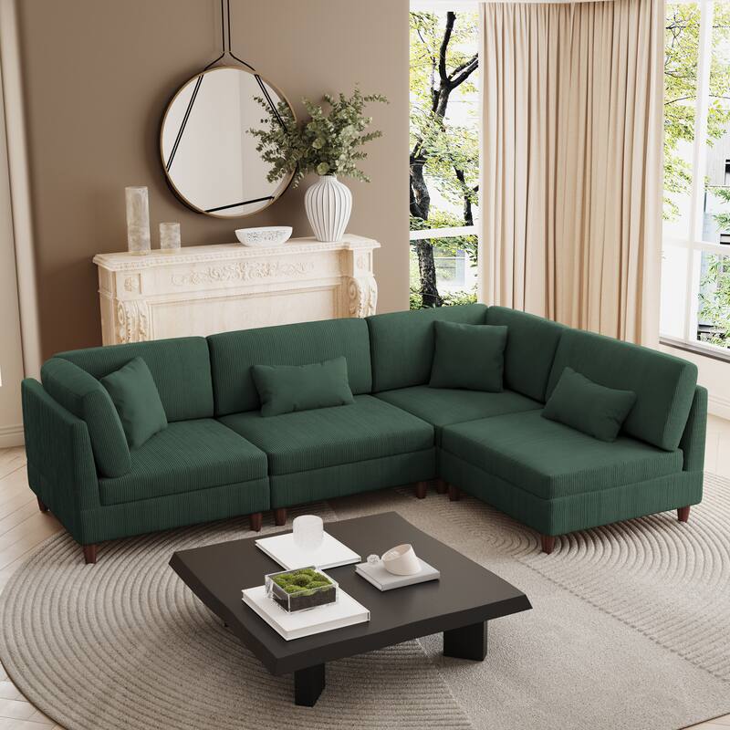 Multi-Combination Couch Modular Corduroy Sectional Sofa