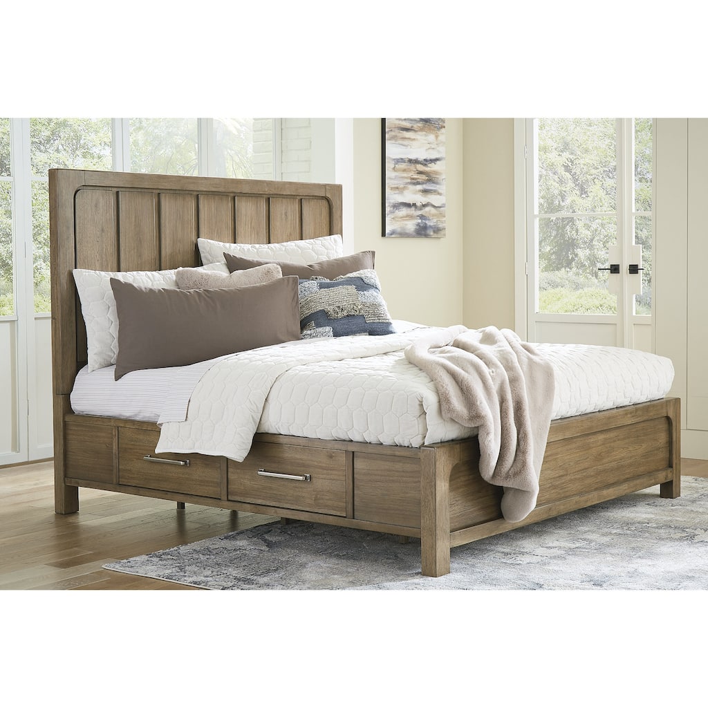 Signature Design by Ashley Cabalynn Brown Panel Bed with Storage