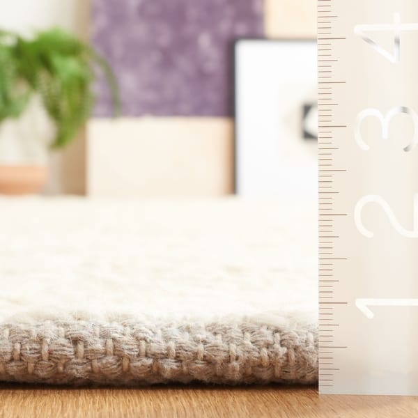 dimension image slide 2 of 3, SAFAVIEH Handmade Natura Eftychia Textured Wool Rug
