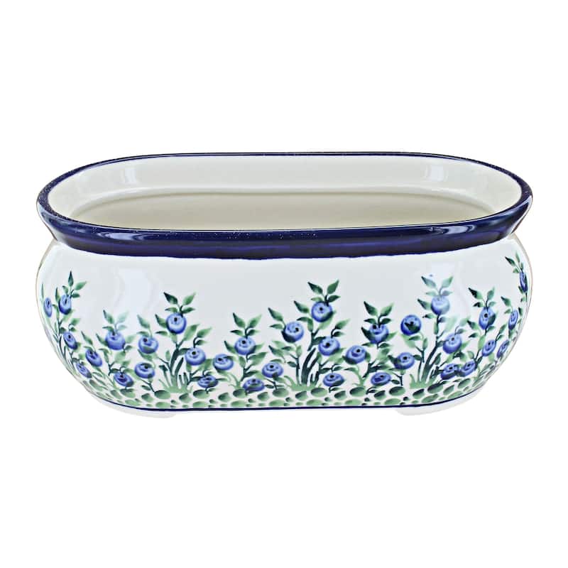 Blue Rose Polish Pottery 773 Zaklady Small Planter
