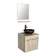 preview thumbnail 19 of 39, 24" Bathroom Vanity Set Tempered Glass/ Ceramics Sink Combo Wall Mounted Natural Cabinet Faucet Drain Mirror