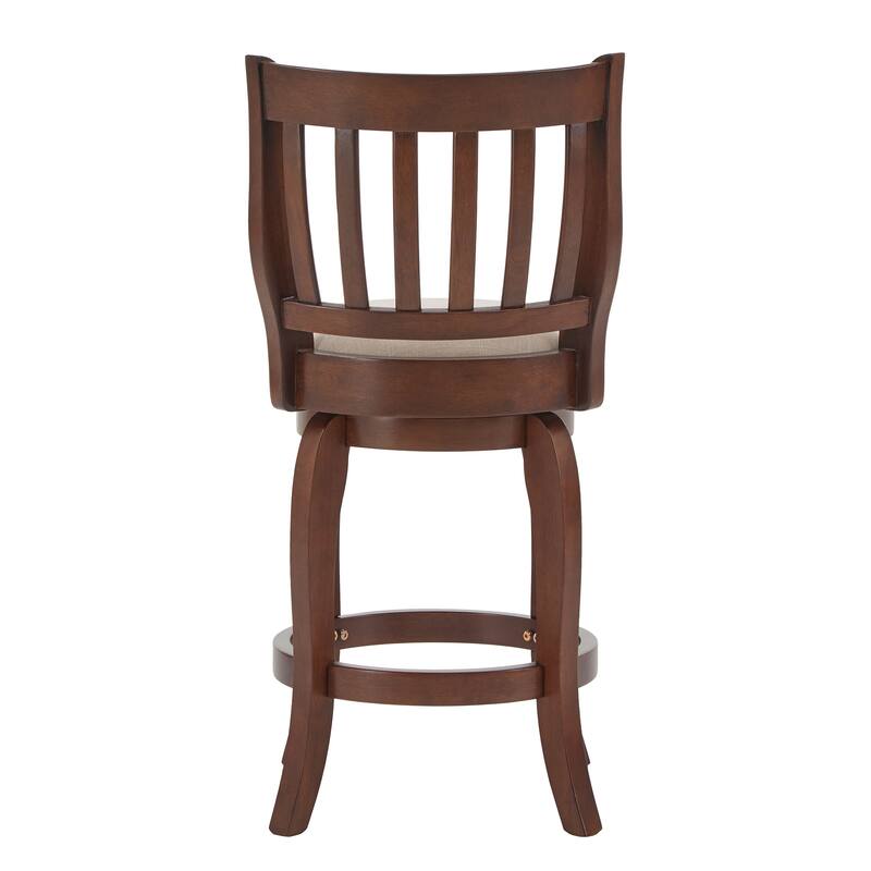 Ali Modern Linen High Back Swivel Stool by iNSPIRE Q Classic