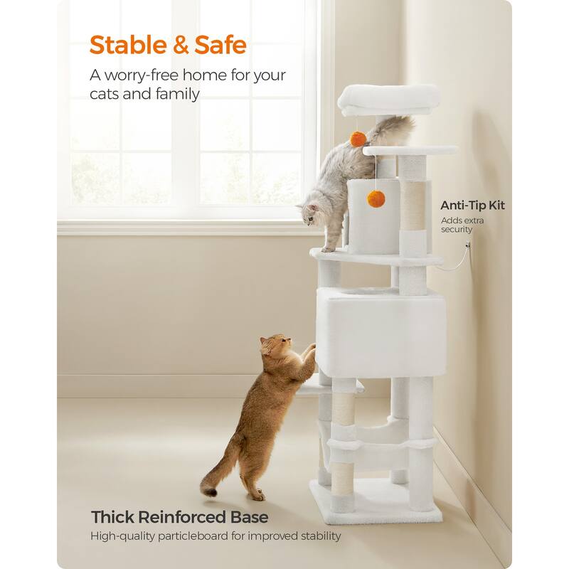 Multi-Level Cat Tree with Perches Caves and Scratching Posts