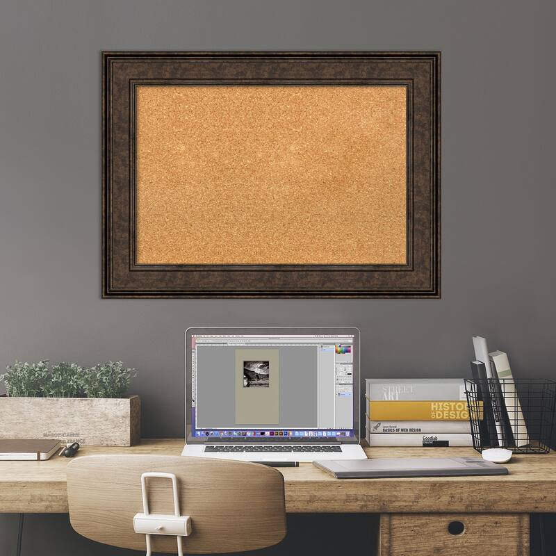 Ridge Framed Cork Bulletin Memo Board