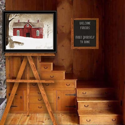 TrendyDecor4U Contemporary "New Fallen Snow" Framed Print Wall Art by Billy Jacobs
