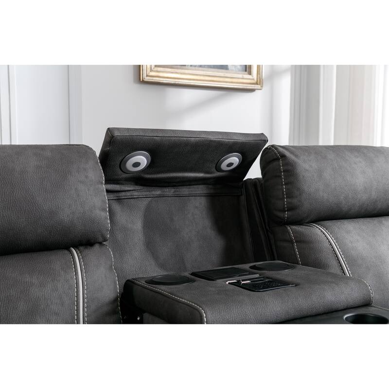 Contemporary Multi Piece Plush Velvet-Like Upholstered Living Room Sofa Set