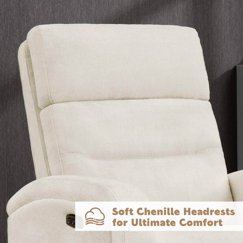 Power Swivel Rocker Recliner with USB and Type C Port