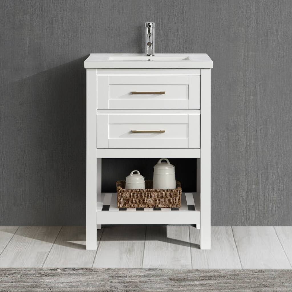 Elina 24" Single Sink Vanity In White