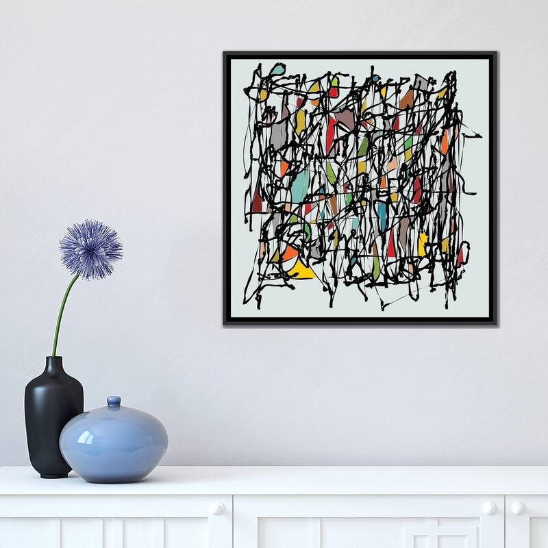 iCanvas "Pollock Wink II" by Angel Estevez Framed Canvas Print