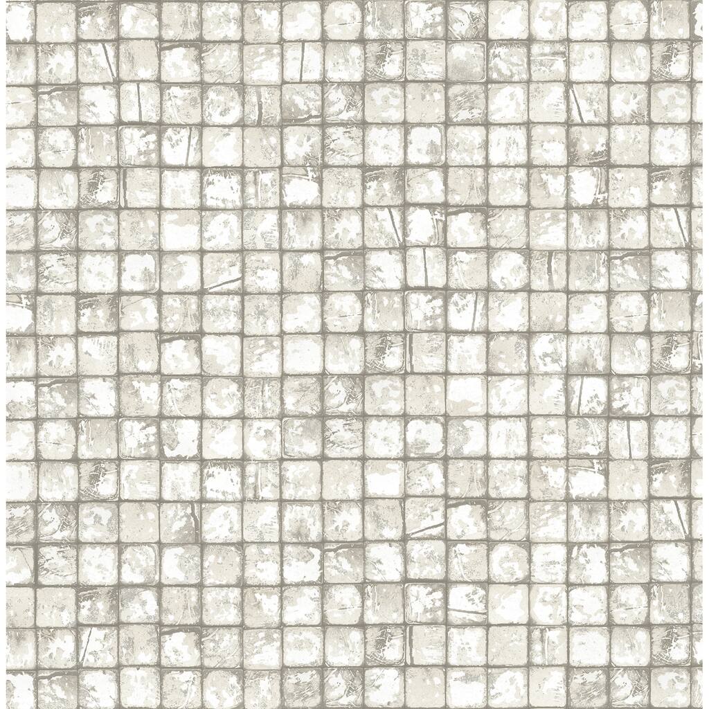 Advantage Kingsley Off-White Tiled Wallpaper