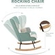 preview thumbnail 95 of 105, Accent Rocking Chair, Upholstered Nursery Glider Rocker for Baby and Kids, Comfy Armchair Lounger with Footrest