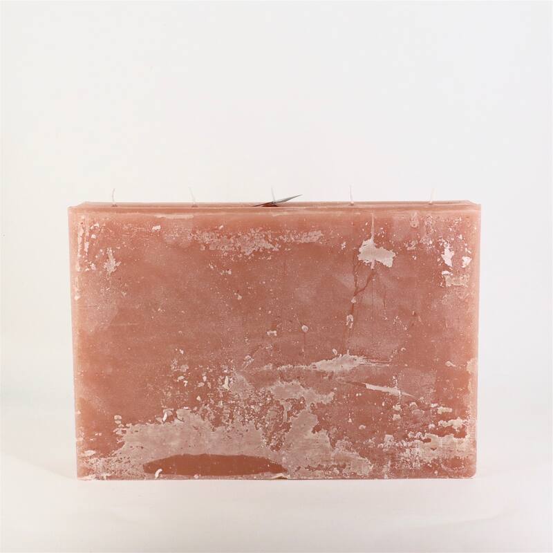 Rectangle 5-Wick Pillar Candle 15.75"x10.65"x3.15" Brique- ST - Brique