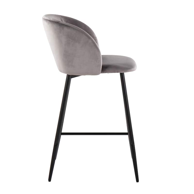 Silver Orchid Harding Velvet Counter Stool (Set of 2)