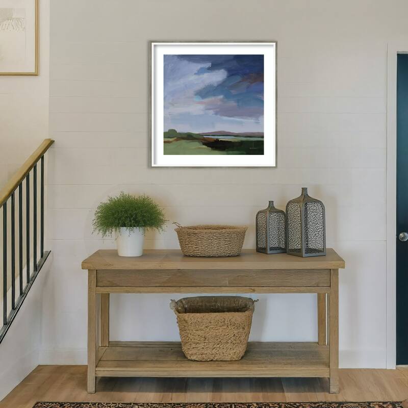 Incoming by Pamela Munger Wood Framed Wall Art Print - Lucie Silver White