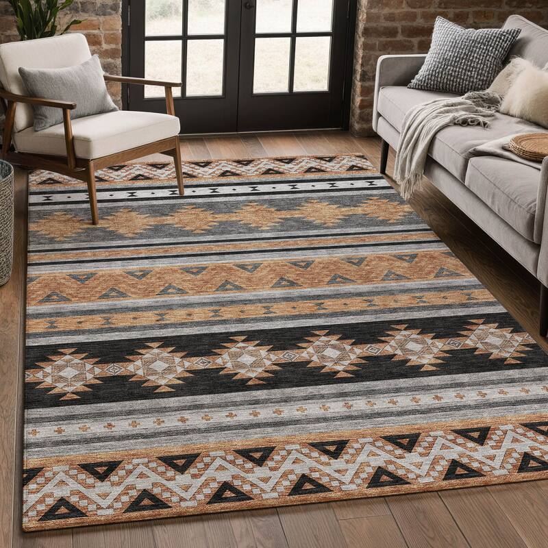 Machine Washable Indoor/ Outdoor Global Heston Chantille Rug
