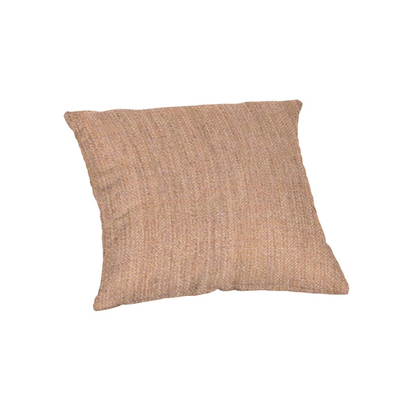 Sunbrella® Solid Fabric 1-Piece Indoor/Outdoor Square Throw Pillow, 20"W x 20"L, Canvas Macaw - Cast Petal