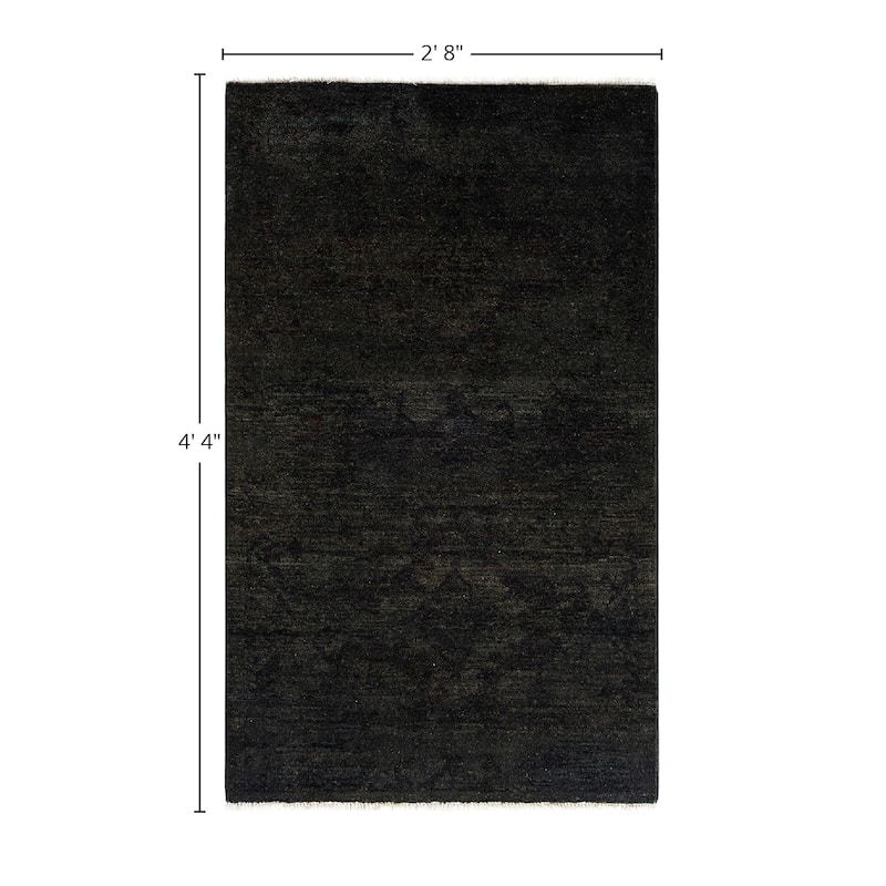 Vibrance One-of-a-Kind Hand-Knotted Runner Rug - Brown, 2' 8" x 4' 4" - 2' 8" x 4' 4"