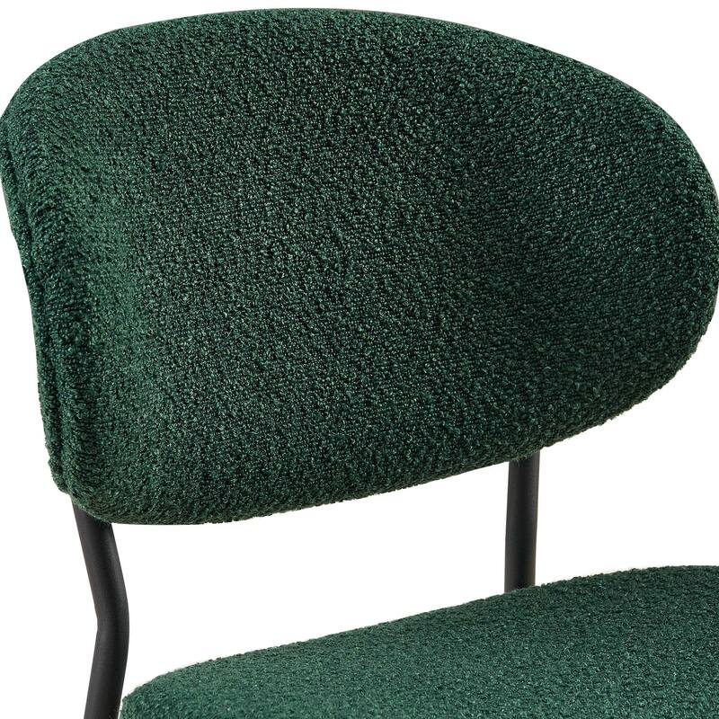 Modern 4 Piece Fabric Kitchen Dining Chair with Backrest, Cushioned, Metal Legs for Dining Room Kitchen Living Room Bedroom