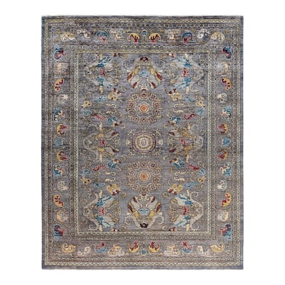 Serapi One-of-a-Kind Hand-Knotted Area Rug - Gray, 8' 0" x 9' 11" - 8' 0" x 9' 11"