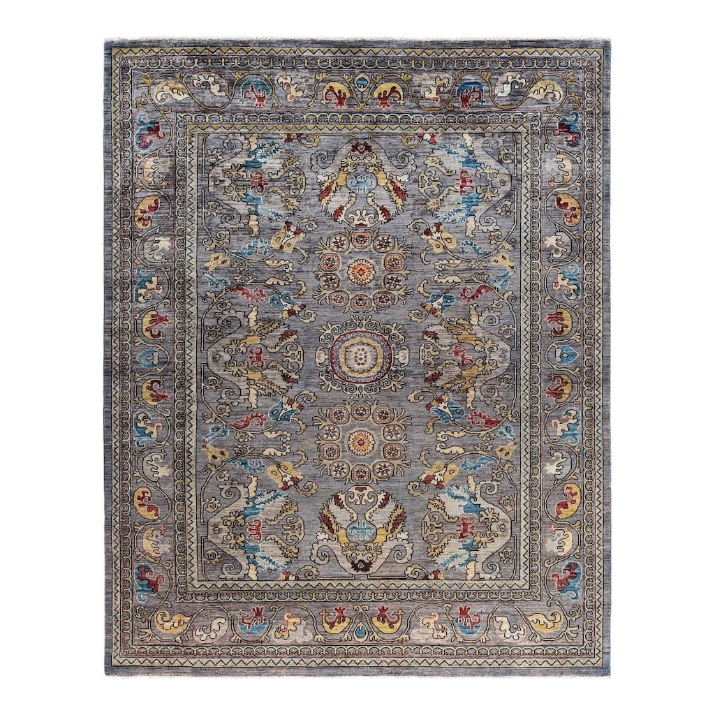 Serapi One-of-a-Kind Hand-Knotted Area Rug - Gray, 8' 0" x 9' 11" - 8' 0" x 9' 11"