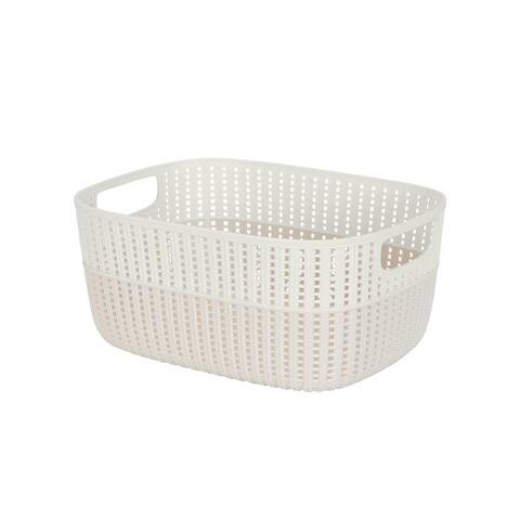 Simplify 2-Tone Decorative Large Storage Basket in Blush
