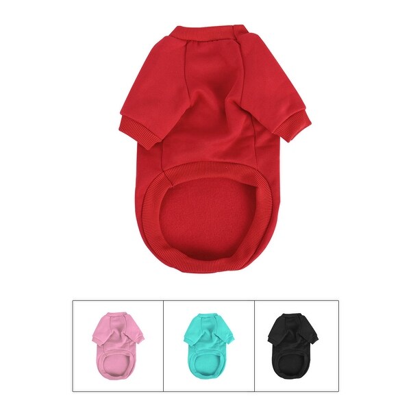 Cotton Blend Dog Winter Sweatshirt Pet Clothes Fleece Lined Warm Coat