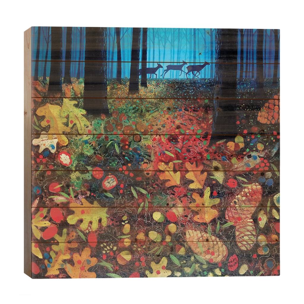 Into The Woods Print On Wood by Vicky Mount - Multi-Color
