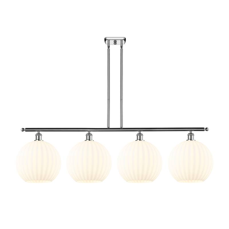 Innovations Lighting 516-4I-14-51-White Venetian-Indoor Pendant White - Polished Chrome / White Venetian