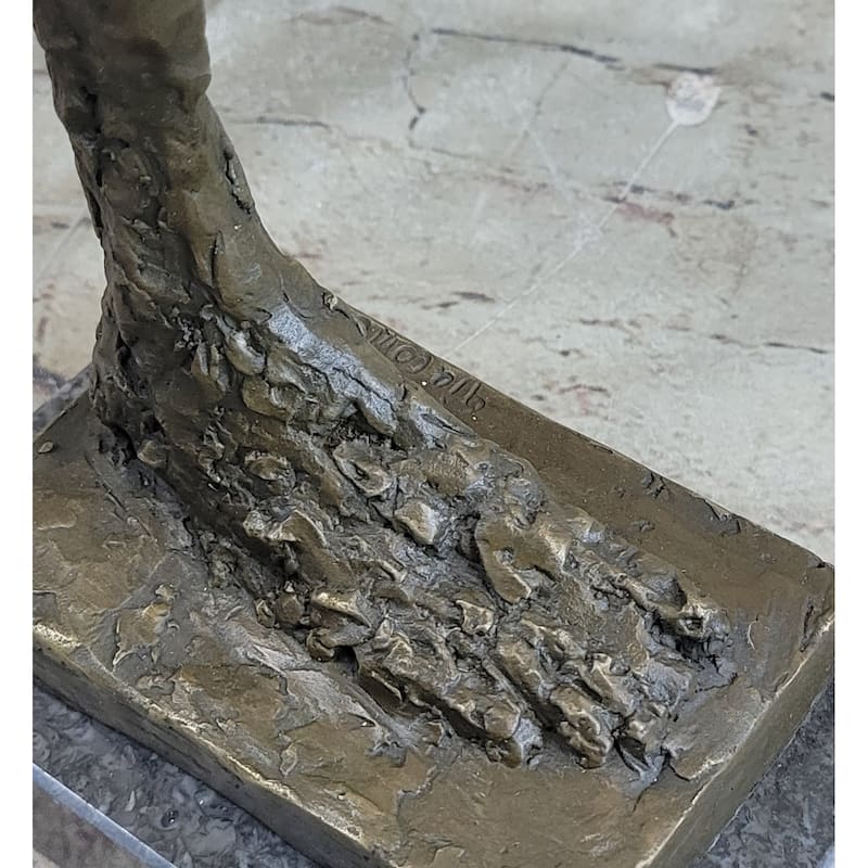 Leg By Alberto Giacometti - Bronze Metal Sculpture Statue On Marble Base