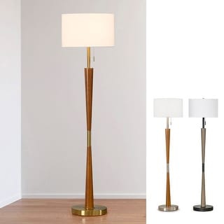 HOMEGLAM Century 61"H Wood Floor lamp