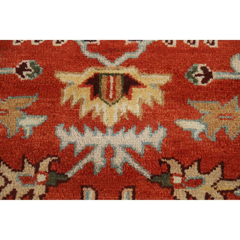 Hand Knotted Oriental 100% Wool Carpet Transitional All-Over Oranges & Rust Oushak Area Rug - 10' 2'' X 8' 1''
