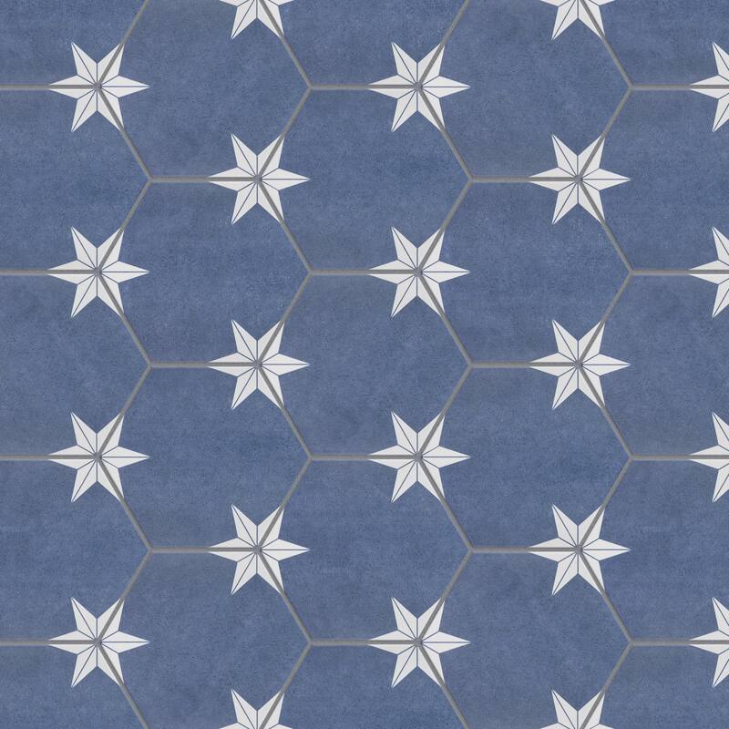 Merola Tile Stella Hex Day 8-5/8" x 9-7/8" Porcelain Floor and Wall Tile