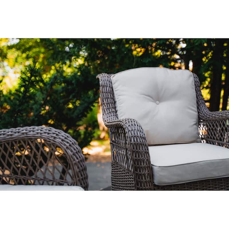 Rio Vista Outdoor Wicker Swivel Glider Chair (Set of 2)