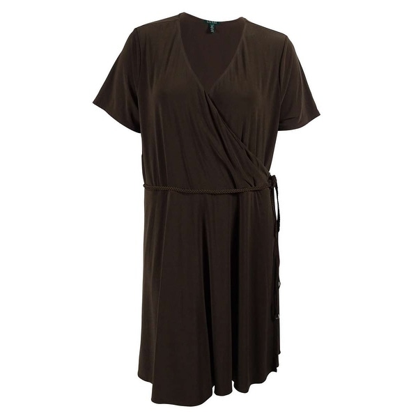 ralph lauren black wrap dress