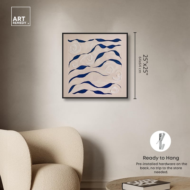Acrylic Waves Canvas by Art Remedy