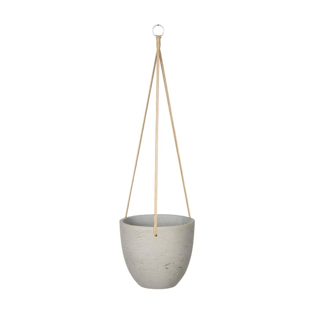 Last Chance Small Hanging Pot, Cement Grey