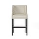 preview thumbnail 2 of 8, Milano 28-inch Quilted Ivory Bonded Leather 28-inch Barstool by Christopher Knight Home - 22" D x 21" W x 38.75" H