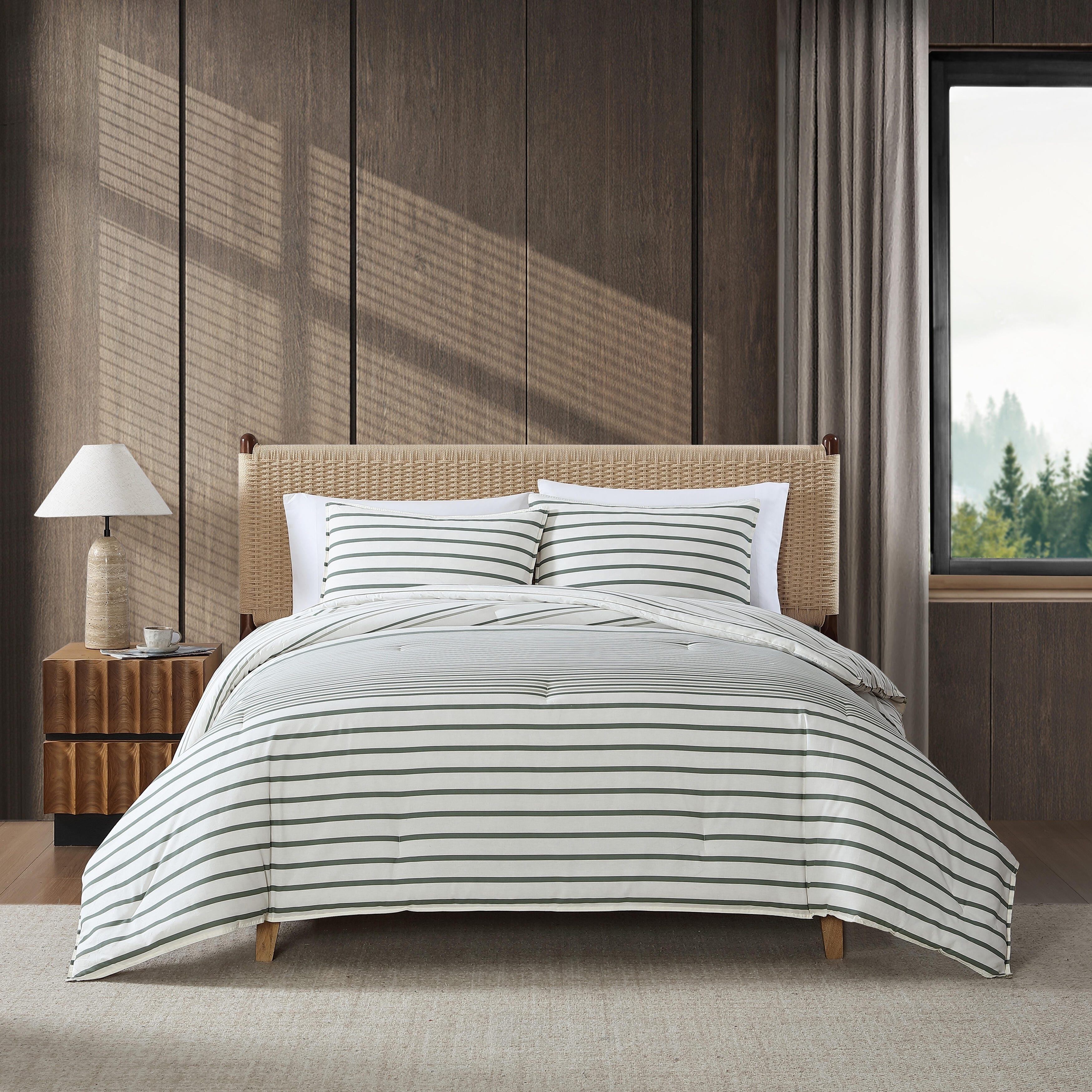 Eddie Bauer Cooper Stripe Reversible Cotton Comforter (3 Piece Set)