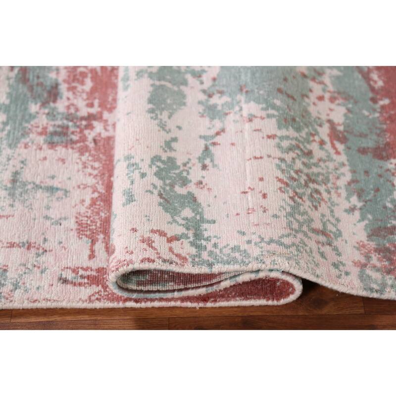 All-Over Abstract Contemporary Foyer Rug Handmade Wool Carpet - 3'3"x 6'3"