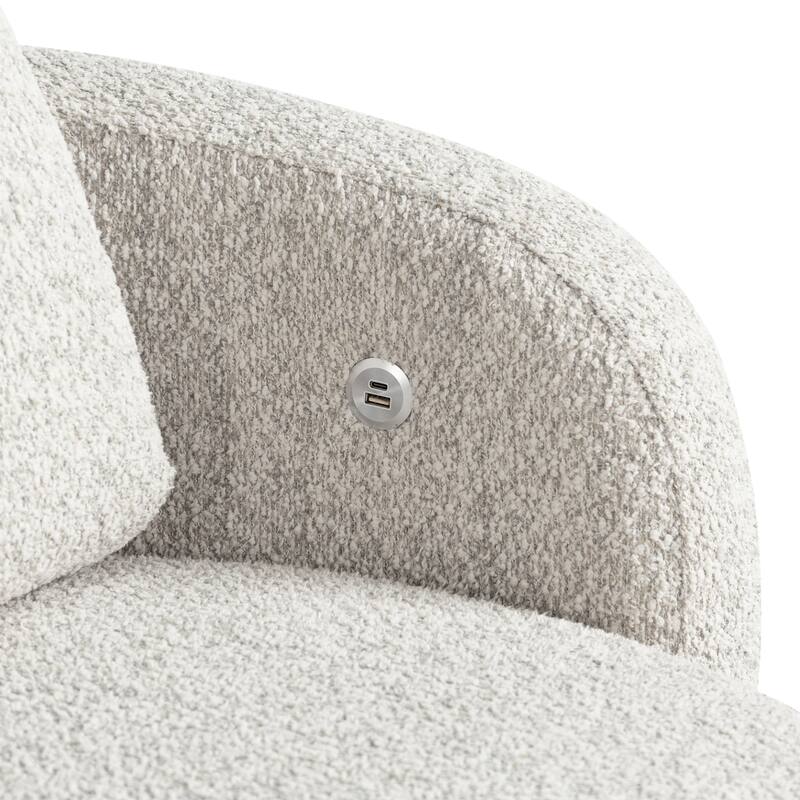 Studio Living Myers Large Accent Chair in Boucle Fabric