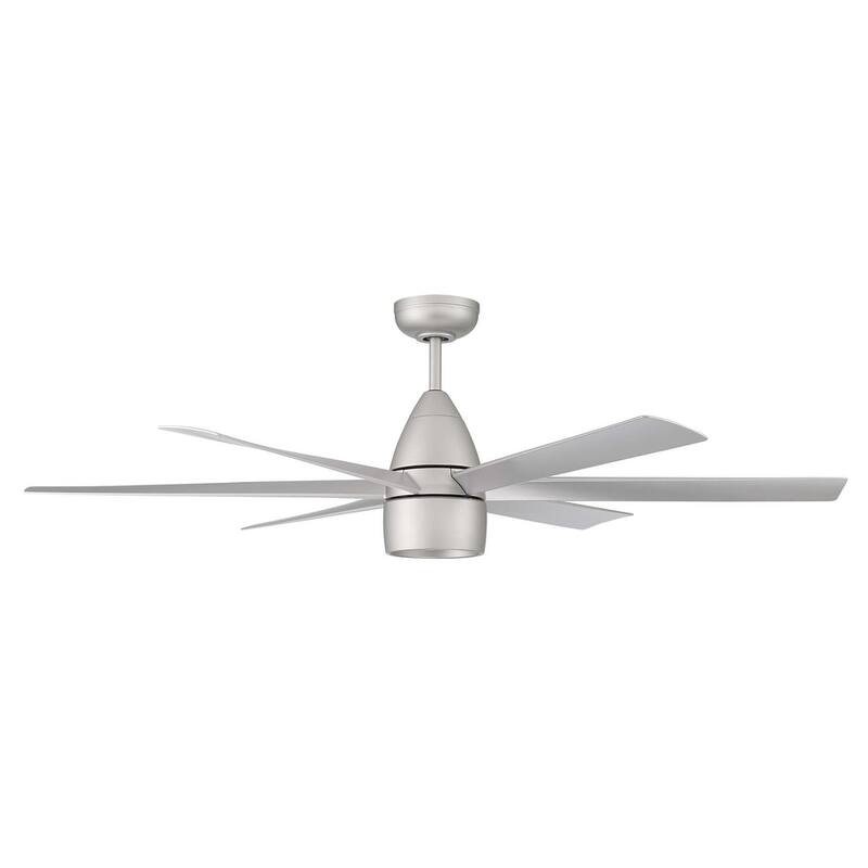 Craftmade Quirk 54" 6 Blade LED Ceiling Fan with Remote Control - Titanium
