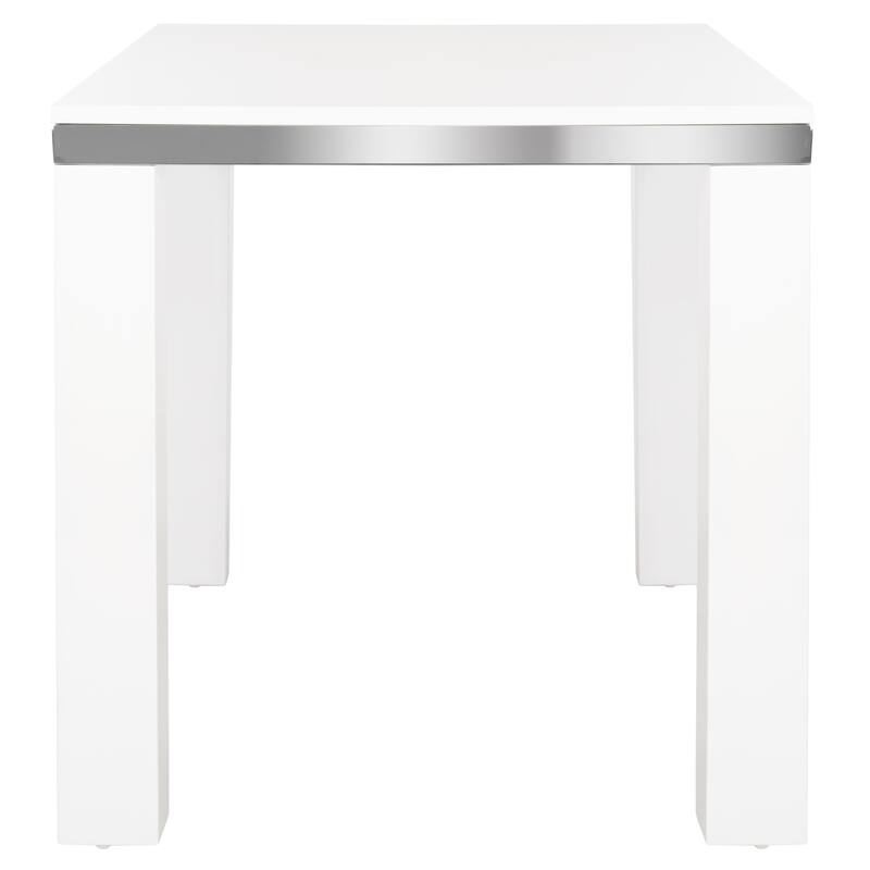 SAFAVIEH Lorrayne White Chrome Desk