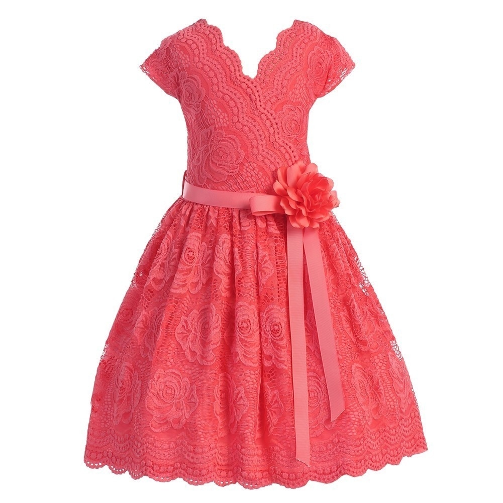 red lace occasion dress