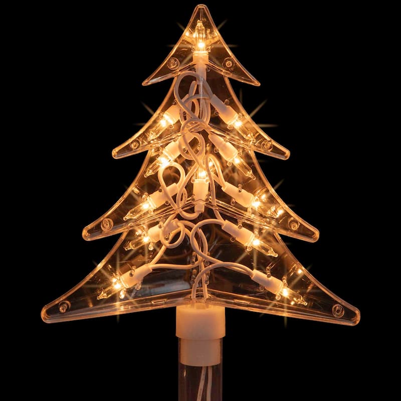 4ct Christmas Tree Pathway Marker w/ Lawn Stakes - Clear Lights